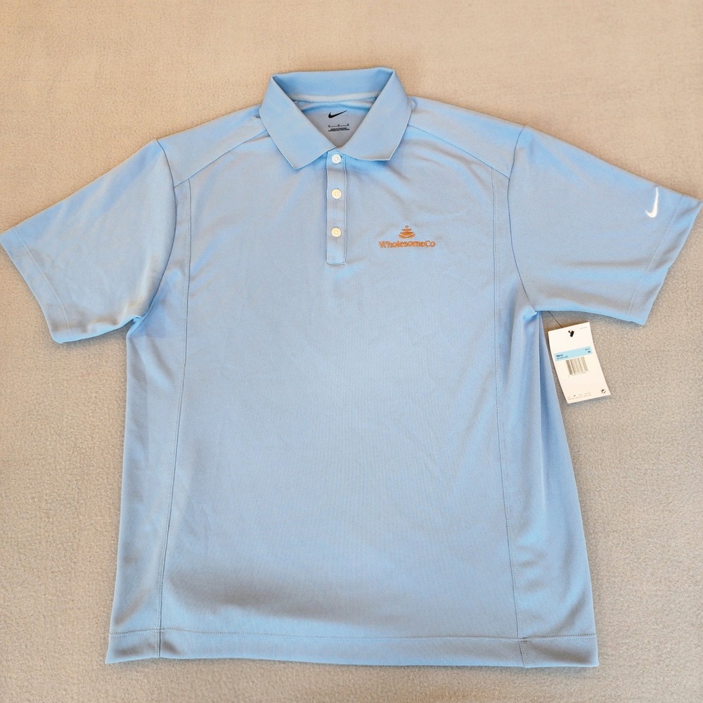 Nike Golf Mens Blue WholesomeCo Logo Polo Shirt Size M